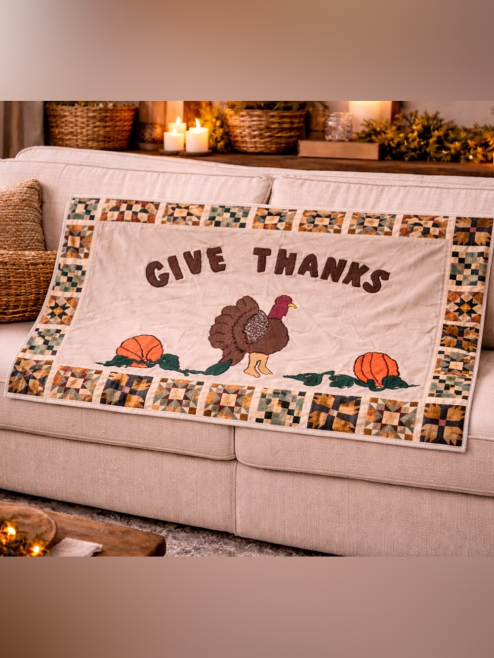 Turkey Tapestry Thanksgiving Home Decor